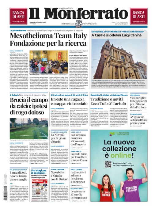 Il Monferrato - Edizione 74 del 10/10/2025